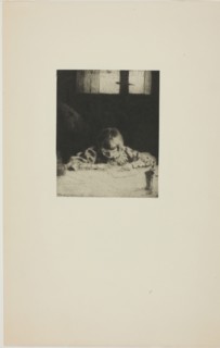 The Little Student, 1890, Julian Alden Weir, American, 1852-1919, United States, Drypoint on ivory