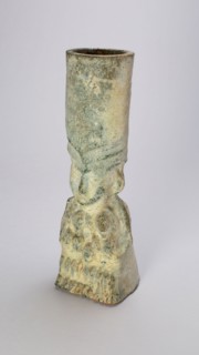 Lamp Stand, Eastern Han dynasty (A.D. 25–220), China, Earthenware with green lead glaze, 30.6 × 10