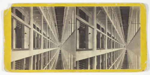 Interior View of the Main Hall of Prison, East Side, which is 6 Stories High, and Contains 600