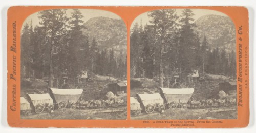 A Full Team on the Sierras, From the Central Pacific Railroad, 1867, Thomas Houseworth & Co.,