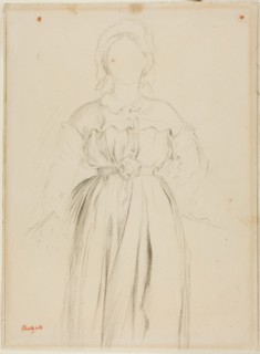 Study for a Portrait of Marguérite de Gas, 1859/60, Edgar Degas, French, 1834-1917, France,