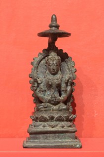 Chunda, Goddess of Wisdom, 9th/10th century, Indonesia, Central Java, Central Java, Bronze, 10.6 ×