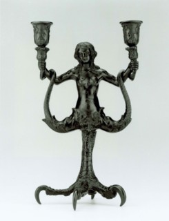 Candelabrum in the Shape of a Siren, c. 1520, Workshop of Severo (di Domenico Calzetta) da Ravenna,