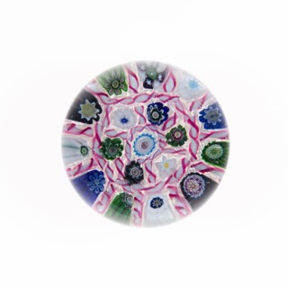 Paperweight, c. 1845–55, Clichy, France, 1837-1885, Clichy, Glass, Diam. 6.4 cm (2 1/2 in.)