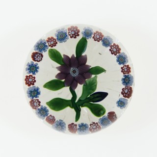 Paperweight, c. 1848–55, Baccarat, France, founded 1764, Lunéville, Glass, Diam. 7.9 cm (3 1/8 in.)