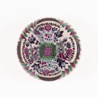 Paperweight, c. 1845–55, Clichy, France, 1837-1885, Clichy, Glass, Diam. 7.6 cm (3 in.)