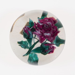 Paperweight, c. 1870–90, Mount Washington Glass Co., American, 1837-1900, New Bedford, Glass, Diam.