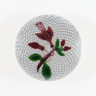 Paperweight, c. 1848–55, Saint-Louis, France, founded 1767, Saint-Louis, Glass, Diam. 8.3 cm (3 1/4