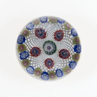 Paperweight, c. 1845–55, Saint-Louis, France, founded 1767, Saint-Louis, Glass, Diam. 6.7 cm (2 5/8