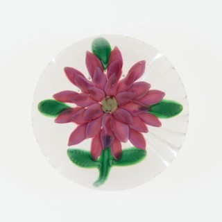 Paperweight, c. 1848–55, Saint-Louis, France, founded 1767, Saint-Louis, Glass, Diam. 7.6 cm (3 in