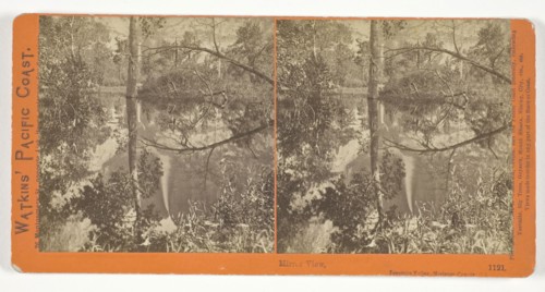 Mirror View, Yosemite Valley, Mariposa County, Cal., 1861/76, Carleton Watkins, American,