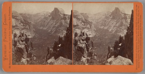 The Domes from Moran Point, Yosemite, 1861/76, Carleton Watkins, American, 1829–1916, United