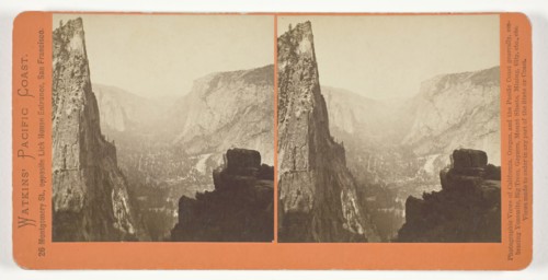 Looking Down the Valley from Union Point, Yosemite, 1861/76, Carleton Watkins, American, 1829–1916,