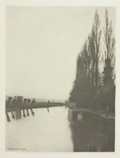 Poplars and Pollards on the Lea, Near Broxbourne, 1880s, Peter Henry Emerson, English, born Cuba,