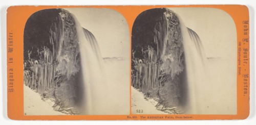 The American Fall, from below, 1861/88, John P. Soule, American, 1828–1904, United States, Albumen