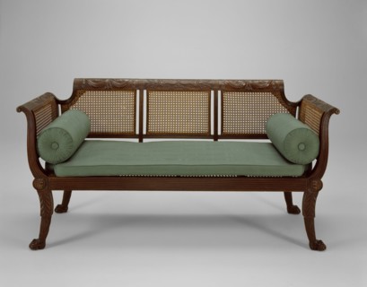 Settee, 1815/20, American, 18th/19th century, New York, New York City, Mahogany with caning, 90.2 ×