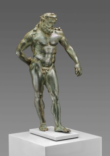 Statuette of Hercules, Mid–late 1st century AD, Roman, Roman Empire, Bronze, 22 × 11.4 × 8.6 cm (8