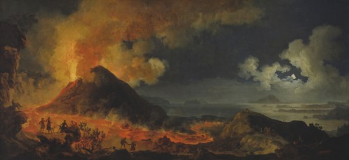 The Eruption of Vesuvius, 1771, Pierre-Jacques Volaire, French, 1729–c.1790–1800, France, Oil on