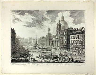 View of Piazza Navona above the ruins of the Circus of Domitian, from Views of Rome, 1750/59,