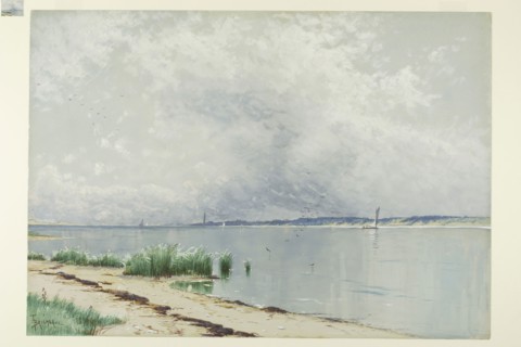 Reflected Reeds, c. 1875, Alfred Thompson Bricher, American, 1837-1908, United States, Watercolor,
