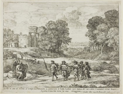 Time, Apollo and the Seasons, 1662, Claude Lorrain, French, 1600-1682, France, Etching on ivory