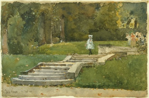 Saint-Cloud, 1889, Childe Hassam, American, 1859-1935, United States, Watercolor on paper, 180 x