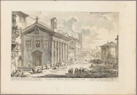 View of the Temple of Fortuna Virilis. Now the Armenian church of S. Maria Egizziaca, from Views of