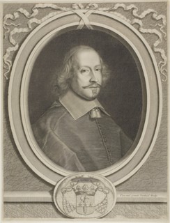 Cardinal Mazarin, c. 1654, Robert Nanteuil, French, 1623-1678, France, Engraving on paper, 337 ×