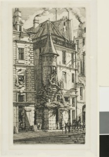 Tourelle de la rue de la Tixeranderie., 1852, Charles Meryon, French, 1821-1868, France, Etching on