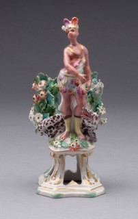 Figure of America, c. 1766, Bow Porcelain Factory, London, England, 1744-1775, Bow, Soft-paste