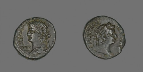 Tetradrachm (Coin) Portraying Emperor Nero, AD 54/68, Roman, minted in Alexandria, Egypt, Egypt,