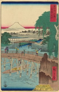 Ichikoku Bridge in the Eastern Capital (Toto Ichikokubashi), from the series Thirty-six Views of
