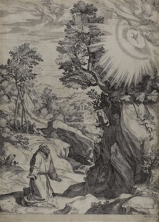Saint Francis Penitent in a Large Landscape, 1575, Cornelis Cort (Netherlandish, 1533/36-1578),