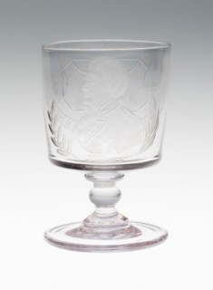 Goblet, 1805, England, Glass, 14 × 8.9 cm (5 1/2 × 3 1/2 in.)