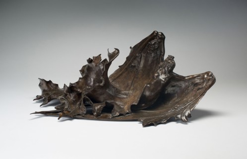 Table Centerpiece, 1881, Rinaldo Carnielo, Italian, 1853-1910, Florence, Italy, Bronze, 23.5 x 55.9