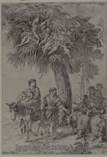 The Flight into Egypt, 1648, Giovanni Benedetto Castiglione, Italian, 1609-1664, Italy, Etching on