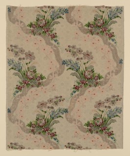 Panel, c. 1762, France, Silk, gilt-and-silvered-metal strips and gilt-metal-strip-wrapped silk,