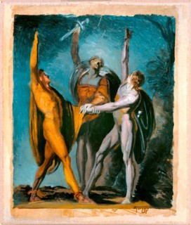 Sketch for Oath on the Rütli, Female Figure (verso), 1779/81, 1785/90 (verso), Henry Fuseli, Swiss,