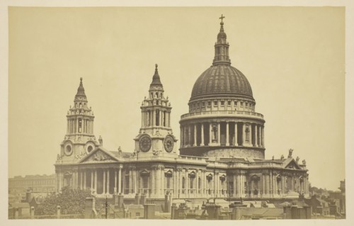 St. Pauls Cathedral, 1850–1900, probably English, 19th century, England, Albumen print, from the