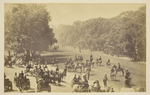 Rotten Row, 1850–1900, probably English, 19th century, England, Albumen print, from the album