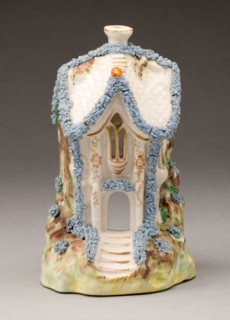 Incense Burner, c. 1830, England, Staffordshire, Staffordshire, Glazed earthenware with polychrome