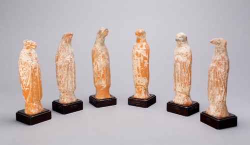 Six Zodiac Figures, Wei dynasty (386–550), China, Earthenware with traces of slip, A (monkey): 19.1