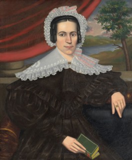 Woman with a Green Book (Louisa Gallond Cook), 1838, Erastus Salisbury Field, American, 1805–1900,