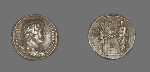Tetradrachm (Coin) Portraying Emperor Hadrian, AD 131, Roman, minted in Alexandria, Egypt,