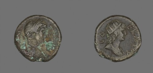 Tetradrachm (Coin) Portraying Emperor Hadrian, AD 117/138, Roman, minted in Alexandria, Egypt,
