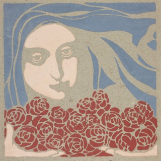 Woman’s Head with Roses, 1899, Koloman (Kolo) Moser, Austrian, 1868-1918, Austria, Color pochoir on