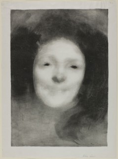 Elise Smiling, 1895, Eugène Carrière, French, 1849-1906, France, Lithograph in black on white