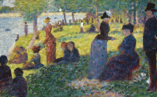 Oil Sketch for La Grande Jatte, 1884, Georges Seurat, French, 1859-1891, France, Oil on panel, 6