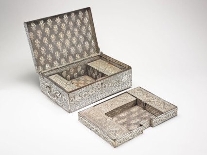Fitted Chest with Floral and Grape-Leaf Motifs, 18th/19th century, India, Deccan, India, Iron