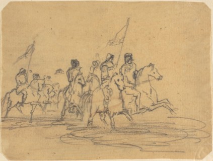 Sketch for Redon’s first etching, The Ford (M. 2), 1865, Odilon Redon, French, 1840-1916, France,